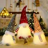 Gnomo di Natale Peluche Giocattoli incandescenti Casa Decorazione di Natale Capodanno Bling Giocattolo Regali di Natale Bambini Babbo Natale Pupazzo di neve Ornamento FY3862 0826