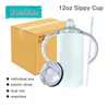 LOCAL WAREHOUSE Small package Sublimation Straight Tumbler Stainless Steel Vacuum Insulated Car Mug with lid and straw Z11