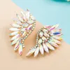 S2897 Bohemina Fashion Jewelry Feathers For Women Kolorowe diamentowe kolczyki z aniołem