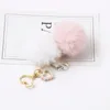 Moda Fufo Pom Pom Pom Keychain Suave Faux Fur-Like Bola Carro Chave Chave Saco Mulheres Pingente Jóias Acessórios Presente