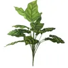 花輪装飾的な花の花輪人工プラスチック植物モンステラ常緑樹の偽の小さな木ホームリビングルームバルコニーガーデンエルウォールT