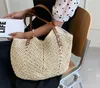 Casual Large Capacity Straw Tote Bag Hollow Woven Women Shoulder Bags Summer Beach Lady Handbag Big Shopper Bag Travel Sac