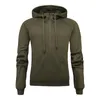 Men's Hoodies & Sweatshirts Sweatshirt Zipper Solid Casual Color Fashion Sweater Men's Trend Hooded Blouse Warm SlipperMen's