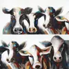 Peinture d'art abstrait originale cinq vaches affiches et impressions mur Art toile photos pour salon décoration de la maison