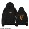 Sweats à capuche pour hommes Sweats 2022HoodiesAutomne Hiver Formula One Racer Lando Norris F1 McLaren Team Racing Fans Hoodie Hommes / Femmes Oversi KKOY