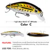 Alta qualità K1631 8 cm 11 g Esche da pesca poco profonde Immersioni profonde Swimbait Crankbait Pesca Wobble Esche rigide multisnodate per spigola Trota Acqua dolce e salata