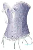 2022 New Fashion Frill Jacquard Brocade Corset 도매 도매 플러스 레이스 업 여성 리본 꽃 자수 지나치게 섹시한 댄스 신부 Bustiers 최고 품질