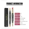 Lip Liner and Lipstick Makeup Set 2 in 1 Double Head Lipstick Waterproof Long Lasting Matte Lipgloss Gift for Daily Travel Parties8284354