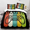 3D Digital Printing Home Textile Bedding Gamer Game Handle Quilt Cover Three Piece Set