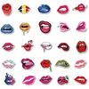 50 stks/partij Sexy Rode Lippen Stickers Graffiti Stickers voor DIY Bagage Laptop Skateboard Motorfiets Fiets Sticker