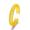 Bangle Women Bangle Ring Pavão Bracelet de tela aberta Solid 18K Gold amarelo preenchido com o presente de joias de festa de casamento de moda clássica