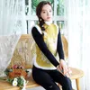 Ethnische Kleidung Winter Chinesische gelbe Kurzweste Frauen ärmellose gepolsterte Jacke traditioneller Stil Vintage Gilet Tang Anzug China