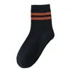 Chaussettes tendance pour hommes, bande de traction à mi-tube, barres parallèles, coton, loisirs, sport, fabricants de mode, vente en gros