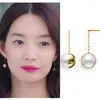 Stud rotondo Shin Min A Villaggio costiero Cha-Cha-Cha Orecchini creativi Stile drammatico coreano Alta qualità per le donne Regalo LoveStud Moni22