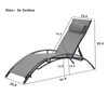 US STOCK 2 PCS Set Chaise Lounge Outdoor Lounge Chair Recliner Chair For Patio Lawn Beach Pool Side Sunbathing 2022