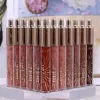 Lip Gloss 12Pcs/24Pcs Mirror Glaze Moisturizer Glass Oil Waterproof Lasting Liquid Lipstick Makeup CosmeticsLip Wish22