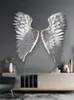 Wall Stickers Nordic Luxury Hanging Resin Wings 3D Murals Home Livingroom TV Background Feather Crafts El Sticker Decoration