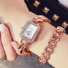 S 2022 Top Luxury Brand Small DRS Diamond Watch Bracelet Bracelet Rhintone WristWatch Women Montre Femme 2022