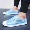 Sandals Casual Summer Man Beach Hollow Jelly Garden Breathable Hole Cutout Slip On Unisex Cool Flat Shoes Sandalias MujerSandals