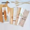 LBSISI LIFE 50PCS Kraft Paper Long Bread Facs Handmade Wedding Finder Event Favor مع نافذة شفافة لـ Bakery Home 201225