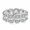 Oszałamiająca limitowana edycja Eternity Band Pierścień Pierścień 925 SREBRE SREBRE 11PCS Oval Diamond CZ Pierścienie zaręczynowe dla kobiet232R6952982