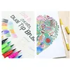 Paintings Doubleheaded Watercolor Pen Kit With Softtip amp Needle Tip 122436 Color Waterbased Painting Set For Children Gif8678074