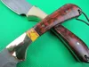 Klassiek Serpentine Wood Damascus Collection Mes Pocket Camping Hunting Fixed Blade Knife Survival Tool Xmas Gift Knives 01469