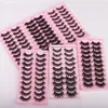 Faux cils oeil de chat moelleux Faux vison cils 8D 3D vaporeux Curl cils 10 paires Pack dramatique long épais Volume naturel Faux cils