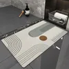 Tapijten geometrische lijn tapijten decoratieve deurmatten Noordse stijl badkamer mat absorberend gebied tapijt huishouden niet -slip snel droog voetkussen