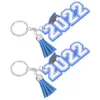 Keychains 2pcs graduação acrílica Keychain 2022 anel -chave Saco exclusivo pendurado decorkeychains