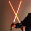 Ny Laser Pointer Lightsaber Boy Gril Toys Darth Vaders Swords Cosplay Bow Toy Double Light Saber Sword Toys With Sound Lasers XMA9469568
