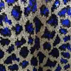 Tessuto lasui 3y = 1lot splendido 4 colori blu / rosso leopardo paillettes ricamo pizzo fai da te per vestito moda abiti da ballo w0044