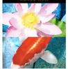 Benutzerdefinierte fotofußboden tapete 3d wandaufkleber moderne 3d hölzerne bride lotus fisch kopfstein dreidimensionale bodenmalerei wände papiere dekoration