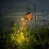 LED -vattning kan solenergi Fairy String Lamp utomhusvattentät trädgård konstprydnad trädgård dekoration park belysning 220721