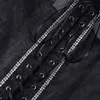 Top corsetto alla moda con fasciatura sexy in rete abiti vintage cintura di lusso con diamanti sottili avvolgenti cintura streetwear 220325