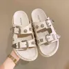 Sandalen Zomer Vrouwen Slippers Klinknagels Punk Rock Lederen Platform Muilezels Creatieve Metalen Fittingen Casual Party Schoenen Vrouwelijke Outdoor 220623