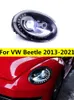 2 шт., фары «глаз демона» в сборе для VW Beetle, светодиодные фары 20 13-20 21, бифокальные ксеноновые линзы, DRL, указатель поворота