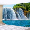 Tapestry Forest Waterfall Landscape Home Art Wall Carpet Psychedelic Boho Decor