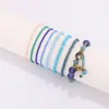 S2965 Bohemian Fashion Jewelry Multi-Layer Strands Pärled String Armband Etnisk stil Fjäril Pendant Pendant Candy Color Pärlor armband
