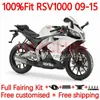 Fantas de injeção para Aprilia RSV4 RSV-1000 RSV 1000 R RSV1000R 161NO.23 RSV1000 R RR 09 10 11 12 13 14 15 RSV1000RR 2009 2012 2012 2012 2013 2014 2015 Pérola Body White