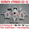 Spritzgussform für HONDA Interceptor VFR800 VFR 800 RR CC 800RR 02-12 121No.15 800CC VFR800RR 02 03 04 05 06 07 VFR-800 2002 2008 2009 2010 2011 2012 Verkleidung glänzend weiß