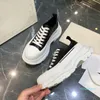 2022-blanc épais semelles chaussures décontractées femmes voyage en cuir à lacets sneaker peau de vache mode dame noir designer baskets de course lettres