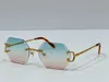 Designer-Sonnenbrille für Damen und Herren, Hexagon-Diamantschliff-Linse, randlos, Unisex, modisch, Leoparden-Sonnenbrille, Metall, Fahren, Urlaub, Luxus, B199n