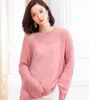 Women's Sweaters Spring & Autumn Women Sexy V-neck Solid Hollow Out Long Sleeve Sweater Pullovers Cashmere Knit SweaterWomen's