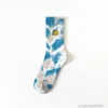 2022 Yeni Smiley İşlemeli Tie-Boya Spor Çift Çoraplar Erkek ve Kadın Aynı Çoraplar 5B