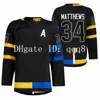 qqq8 Alternate Reversible Black Auston Matthews Hockey Jersey Mitch Marner Morgan Rielly Jack Campbell Mark Giordano Heritage Classic