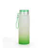 USA Warehouse 500ml Sublimation Frosted Water Bottle Frosted Glass Mug Matte Glass Juice Bottle透明空白旅行マグカップ倉庫