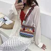 패션 여성 어깨 가방 지갑에 민족 스타일 음모 장식 버킷 크로스 바디 가방 메신저 가방 21cm