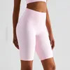 LU-WK1292 Yoga-Shorts, gerippte Pfirsichhose, Damen-Fitness-Oberbekleidung im europäischen und amerikanischen Stil, keine T, hohe Taille, Fünf-Punkt-Hose, Fitnessstudio-Bekleidung
