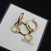 Mulheres Brincos retrô jóias de jóias letras femininas redonda Earring clássico Designers Designers Gold Acessórios Gold Ladies Ear Studs D227192F
